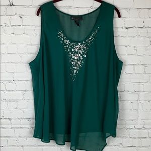 Lane Bryant Sheer Asymmetrical Top